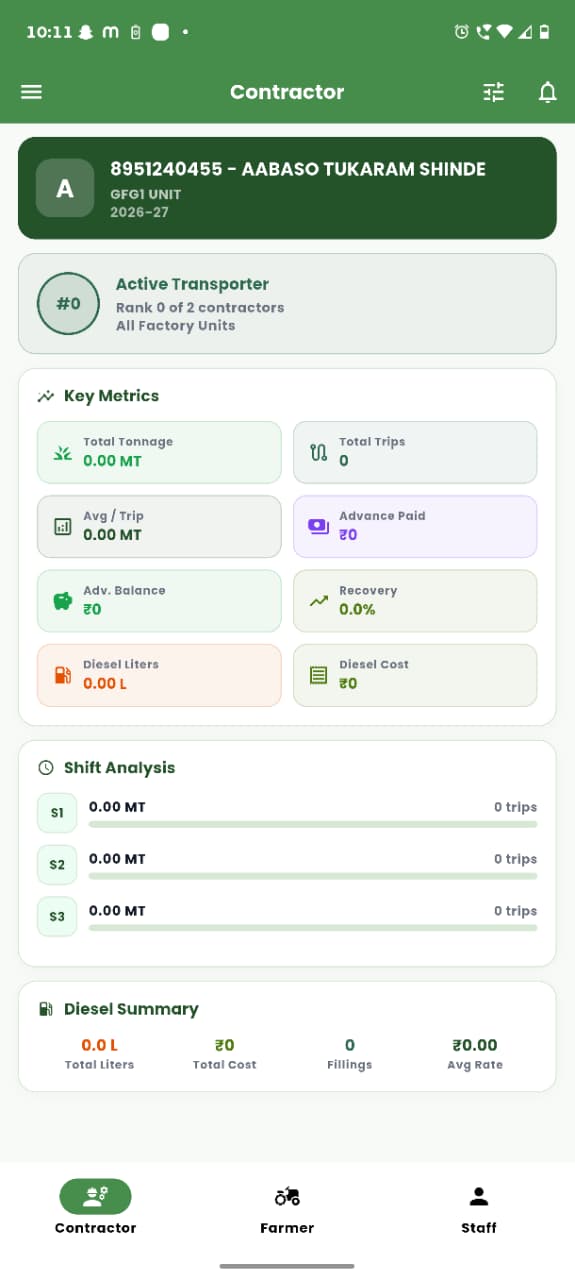 Contractor Mobile Portal